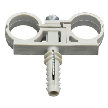 Кліпса подвійна з шурупом і дюбелем GoPlast S.r.l. Ø16 мм (1317D00016)