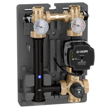 Група терморегуляції 25÷50°C Caleffi S.p.a. Ø1"В х 1 1/2"З 125 мм в ізоляції (ліва/права) без насосу (166609)