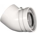 Коаксиальное колено 45 градусов для конденсационного газового котла d80/125 PP-R (CE.00.66 C)