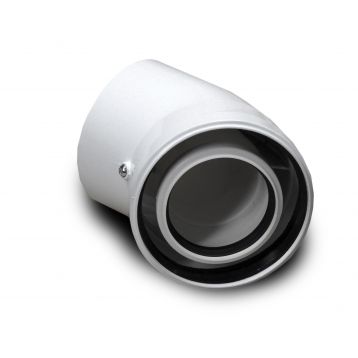 Колено 45 град. для конденсационного котла коаксиальное d80/125 AL + PP-R