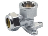 Коліно настінне (ХРОМ) затискне Comisa S.p.A. Ø15 x 1/2" В (8106021)