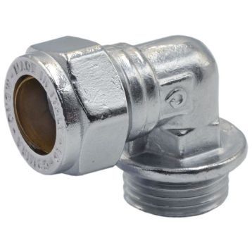 Коліно (ХРОМ) затискне з зовнішньою різьбою Comisa S.p.A. Ø15 x 1/2" З (8106403)