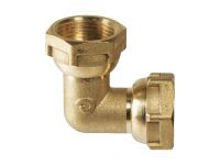 Коліно латунне з накидними гайками Comisa S.p.A. Ø1/2" НГ х Comisa S.p.A. Ø1/2" НГ (7718345)