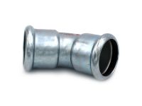 Колено стальное STEELPRES® RM 381/450 Ø18 45° ВВ оцинкованное (отопление) (381018450)