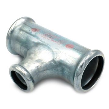 Трійник редукційний сталевий STEELPRES® RM 392 Ø22 х 18 х 22 оцинкований (опалення) (392022018)