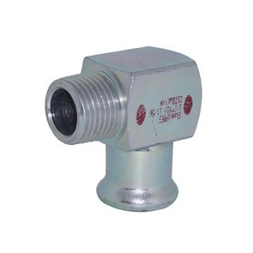 Коліно сталеве коротке STEELPRES® RM 385 Ø15 х 3/8" З 90° оцинковане (опалення) (385308015)