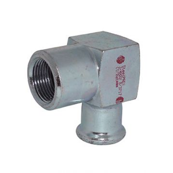 Коліно сталеве коротке STEELPRES® RM 398 Ø28 х 1/2" В 90° оцинковане (опалення) (398102028)