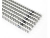 Решітка до конвектора алюміній (колір "срібло"), лінійна GR-L 80-22 ALS