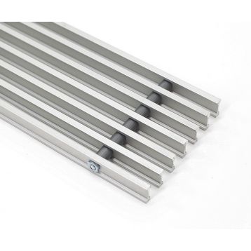 Решітка до конвектора алюміній (колір "срібло"), лінійна GR-L 80-22 ALS