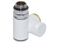 Кран отсекающий трехосный Carlo Poletti Srl БЕЛЫЙ в1/2"x3/4" SX (левый) COMBI CORNER (для подключения тена) (V110212ESX)