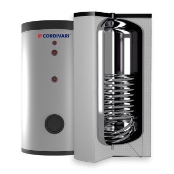 Бойлер (нержавійка) 200 л BOLLY® 1 AP INOX (1 теплообм. 316L) XB (тверда незйомна ізол.)