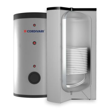 Бойлер 150 л BOLLY® 1 AP (1 збільшений ТО) WB (тверда незйомна ізол.) POLYWARM® Cordivari srl