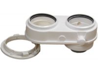 Адаптер (бинокль) переходник для двухтрубной системы для котла 100/60 на 2х80mm