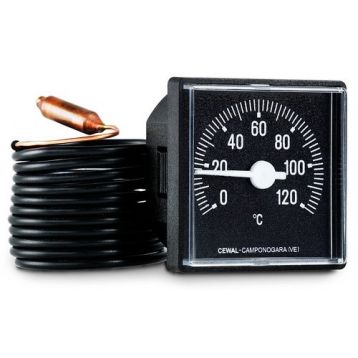 91312215 Капілярний квадратний термометр TQ 45 P 45 х 45 мм 0/120°С L1500 мм Cewal S.p.A.