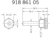 91886105 Капсула для капіляру Ø7 х 9,2 мм 1/2" 5 см Cewal S.p.A.