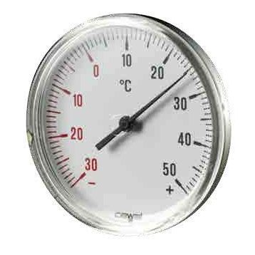91626100 Термометр з металевим корпусом Ø63 0/120°С 10 см фронтальний CEWAL
