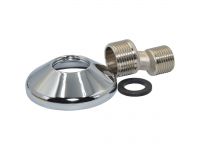 F216CR001 Ексцентрик 10 мм з розеткою (хром) до змішувача Ø1/2" x 3/4" Н43 мм ЗЗ FP Pattaroni