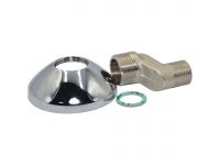 F217CR001 Ексцентрик 25 мм з розеткою (хром) до змішувача Ø1/2" x 3/4" ЗЗ FP Pattaroni S.r.l.