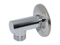 Коліно з чашкою inox для підключення шлангу VA Albertoni srl Ø1/2" x 1/2" ЗЗ (L02803B)