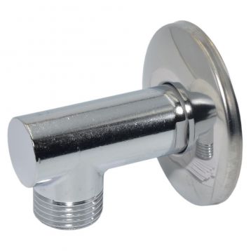 Коліно з чашкою inox для підключення шлангу VA Albertoni srl Ø1/2" x 1/2" ЗЗ (L02803B)