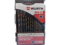 Набір сверел по металу WURTH HSS DIN338 1,5-6,5 мм 13 пр. RED LINE (0624701)