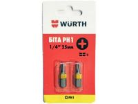Біта WURTH PH1-1/4-L25 мм в блістері (2 шт) (0614176274902)