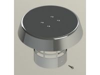 A1111213 Кінцевий вітрозахисний вертикальний елемент Ø80 mm (нержавійка)