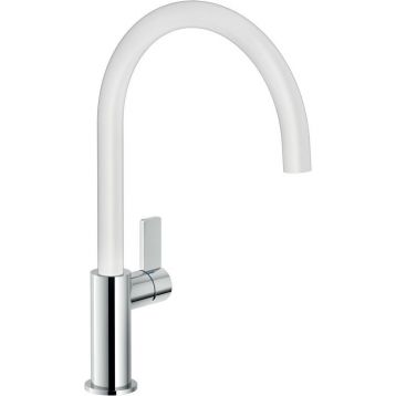 FLAG Змішувач для кухні (crome + Plolar white) NOBILI