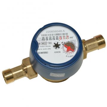 Лічильник води (скорочена база) GSD8-I R 100 Ø1/2" ХВ 0°С-50°С L80 мм Qn 2,5 м³/г