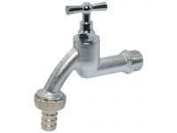 35701104 Кран поливочний вентильний з штуцером Ø1/2" матовий хром Idrosanitaria Bonomi