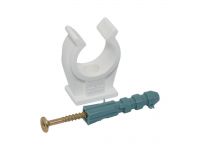 Кліпса одинарна PP з забивним шурупом Ø10 (біла) Capricorn S.A. (9-9702-010-00-01-01)