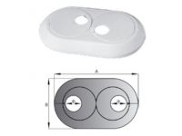 Розетка пластиковая PP двойная Ø16 (белая) Capricorn S.A. (9-2220-016-00-01-01)