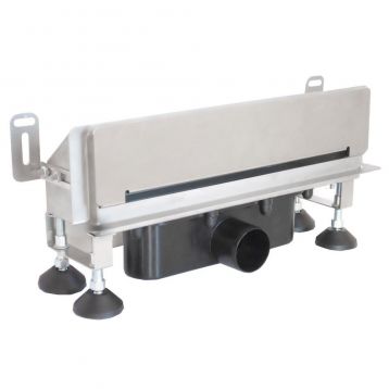 Capricorn Трап-лоток пристенный душевой Ø50 полированная панель 391 х 174 х 119 мм (9-2922-050-00-24-12)