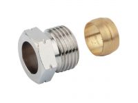 Carlo Poletti Компрессионный конусный адаптер Ø15 мм x 1/2" НИКЕЛЬ (A30401Q)