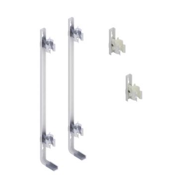 Комплект швидкого безпечного кріплення радіатора (вище 1000 мм) RAL9010 Cordivari srl (5102000000444)