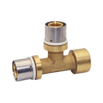PEXAL BRASS Трійник (прес) редукційний Ø3/4" В х Ø26 (3,0) х 26 (3,0) Valsir S.p.A. (VS0131417)