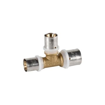 PEXAL BRASS Трійник (прес) Ø20 (2,5) х 16 (2,25) х 20 (2,5) Valsir S.p.A. (VS0170821)