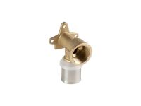 PEXAL BRASS Колено (пресс) настенное Ø16 (2,25) х 1/2" В Valsir S.p.A. (VS0171007)
