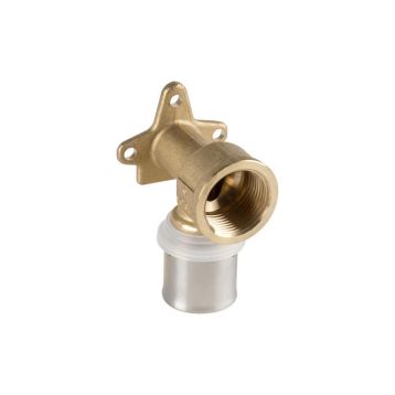 PEXAL BRASS Коліно (прес) настінне Ø16 (2,25) х 1/2" В Valsir S.p.A. (VS0171007)
