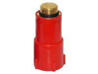 1142OTT001 Заглушка монтажна ЧЕРВОНА пластик/латунь Ø1/2" GO-PLAST