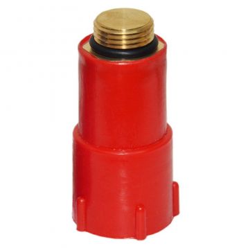 1142OTT001 Заглушка монтажна ЧЕРВОНА пластик/латунь Ø1/2" GO-PLAST
