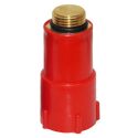 Заглушка монтажная КРАСНАЯ пластик/латунь Ø1/2" GO-PLAST (1142OTT001)