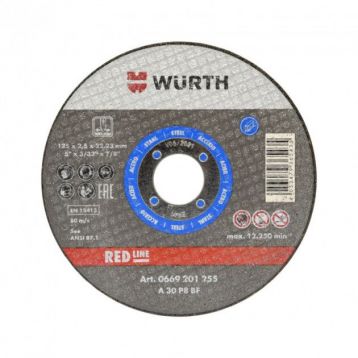 Круг відрізний WURTH BLUE-ST-SR-TH1,0-BR22,23-D125 мм RED LINE (0669201250)