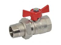 86500006R Кран-американка кульовий DANUBIO Ø3/4" red PN40 0°C/+95°C Idrosanitaria Bonomi