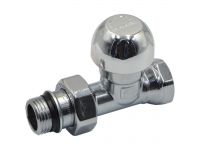 3335C Кран радіаторний відсікаючий хромований Ø1/2" ВЗ прямий Tiemme Raccorderie Spa