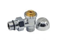 3331C Кран радіаторний відсікаючий хромований Ø1/2" х 1/2" ЗЗ кутовий TIEMME