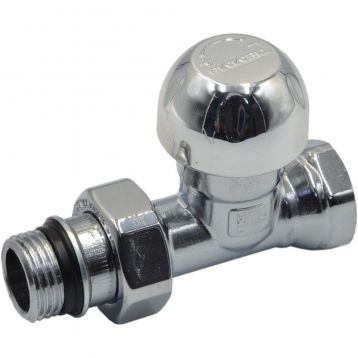 3305C Кран-термостат радіаторний хромований Ø1/2" ВЗ прямий Tiemme Raccorderie Spa