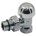 Кран-термостат радіаторний хромований Ø1/2" ВЗ кутовий Tiemme Raccorderie Spa (3306C / 3300016)