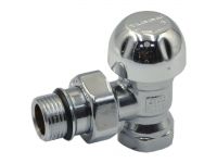 3336C Кран радіаторний відсікаючий хромований Ø1/2" ВЗ кутовий Tiemme Raccorderie Spa