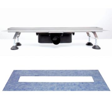 Трап-лоток з гідроізоляцією душ. Aqua Ambient Ø50 L600 мм Capricorn S.A (9-2971-600-30-24-12)